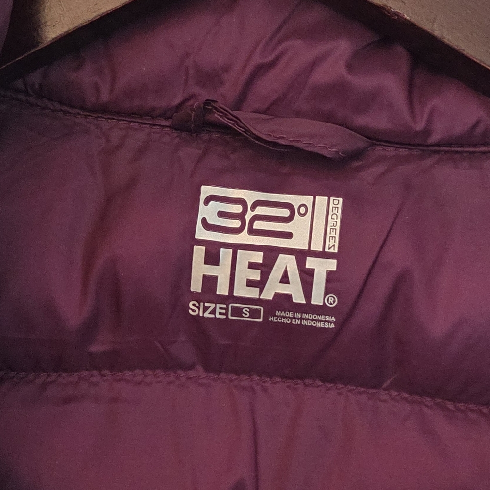 32 Degrees Heat Women's Purple Lightweight Packable Vest Size S - Picture 2 of 5